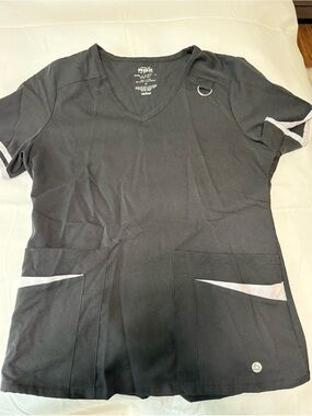 RBX Black V-Neck Scrub Top